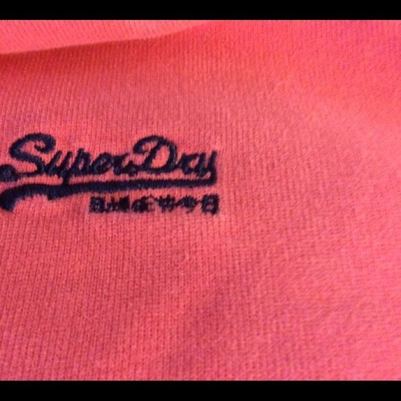 SuperDry cotton hoodie pullover w/ pockets size L - Picture 4 of 5